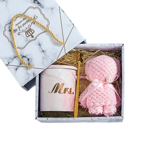 Custom 4-Color Mug & Towel Set New Year Birthday Valentine's Day Wedding Guest Return Gift for Thanksgiving Day