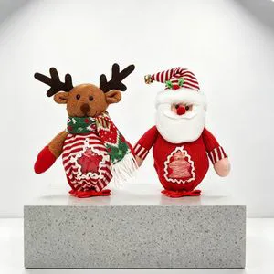 Factory Stereoscopic Santa Reindeer Xmas Gift Sacks Soft Cloth Holiday Pouches Christmas Eve Apple Bags Kids Classroom Party