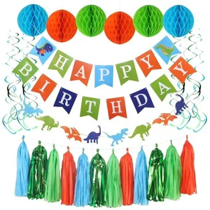 Happy New Year Birthday Banner Dot Paper Garland Mixed Color Adult Party Favor Party Supplies Decorations Set Bosheng Brand