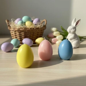 Wholesale High Quality Handmade Paraffin Wax Easter Day Candles with Customizable Shape & Fragrance for Easter Holiday Gifts