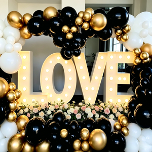 LED Light Up Letters, Custom Large Marquee Number Sign With Remote & Dimmable Backdrop Decor For Wedding Party Birthday Home