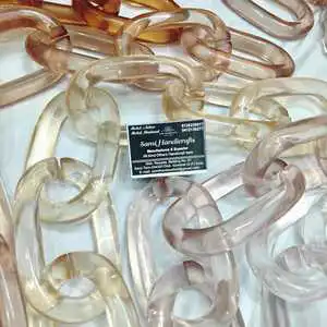 Colorful Large Transparent Epoxy Resin Chain Links Art Wall Hanging for Personalized Projects All Colour Available