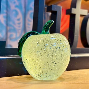 Creative Exquisite Religious Folk Art Handmade Glass Teal Apple Decoration Home Decor Art Craft Gift Chinese New Year Living