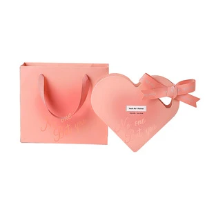 Valentine's Day Square Portable Heart-Shaped Gift Box Creative Couples Romantic Jewelry Organizer Companion Wholesale Send
