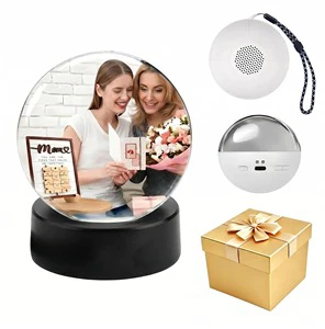 Dropshipping Custom 3D Crystal Ball Playable Video Memory Lamp Unique Personalized Gift for Mother's Day