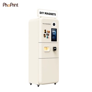 Fashion Style Fridge Magnet Photobooth 15.6 Inches Touch Screen DSLR Photo Booth Instant Photo Booth For Party