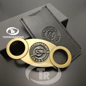 Personalised Manufacturers Wholesale Metal Promotion Gift Unique Shape Cigar Cutter