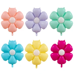 Wholesale Sunflower Daisy Flower Happy Anniversary Film Mylar Aluminum Mini Decorative Helium Birthday Party Foil Balloons