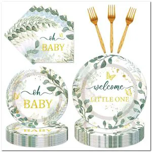 Custom Children's Party Supplies Themed Plate Cup Napkin Birthday Decorations Tea Set for Boy Girl Baby Shower