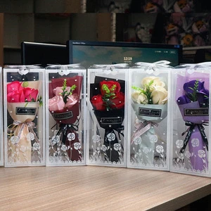 Mother's Day Valentine's Day Christmas Day Soap Rose Flower Bouquet Gift Box