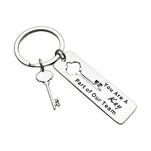 Custom Metal Pendant Keyring Friendship High Quality Key Chain Thank You Gifts Coworker Keychain for Men Friends Team Employee