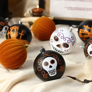 New Halloween Decorations Exquisite Horror Skull Plastic Ball Hanging Ornaments Ghost Festival Party American Style