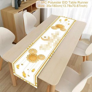Ramadan Product Ramadan Supplies Decorative Castle Printed Polyester Tablecloth for Home Decorations
