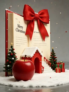 Creative Display Art Props Set for Christmas Themed Pop Stores with Festive Decorative Ornaments