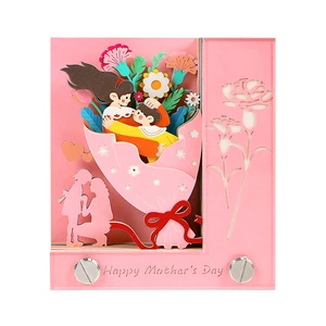 Happy Mother Day Flower Customized 3D Memo Pad Notepads Mothers Day Gifts Luxury Decoration Birthday Gift for Mom