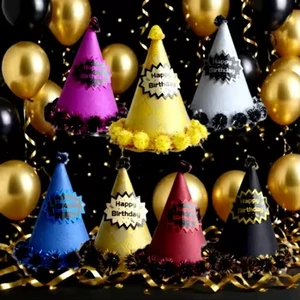 Birthday Hat Birthday Hat Children's and Adults' Party Supplies Men's and Women's Glitter Birthday Hat