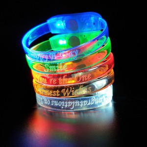 Light-Up Toy Sound Activated LED Flashing Wrist Band TZ-W230M For Christmas Factory Price MOQ 100pcs
