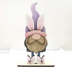 Modern Xiaoyan Easter Wooden Bunny Hanging Ornaments CH1925 For Holiday Decoration & Gift