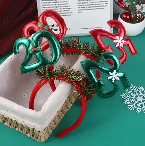 2025 New Year Graduation Diwali Party Holiday Supplies Photo Booth Props Glitter Colorful Headband Christmas Decorations