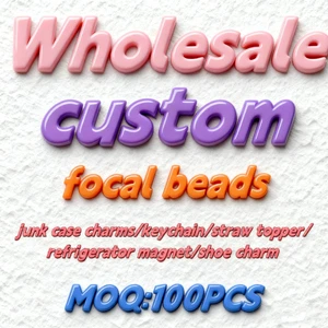 Wholesale High Quality Customized Design Cartoon PVC Rubber Spooky Halloween Party Focal Beads Charms