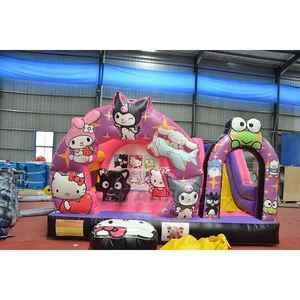 Commercial Popular Cartoon Kuromi Inflatable Bounce House Slide Combo Outdoor Bouncy Castle Hellokitty Jumping Castle For Girl
