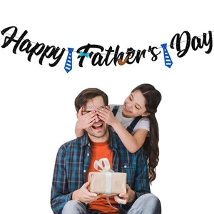 New Father's Day Decorative Hanging Banner Flag with Photo Letters for Celebration Party Supplies
