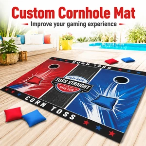 Sponsor Branded Cornhole Mat - Full Color Custom Printed Launch Pad for Beer Festival Promotional Event and Corporate Activation