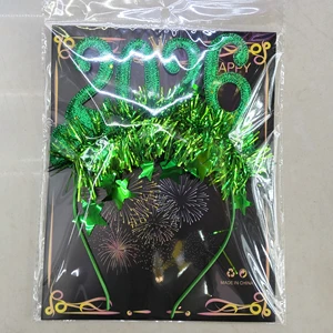 2026 Year-End Festive 4-Pack Christmas/New Year Headbands Colorful Party Favors for Holiday Celebrations Year-End Decorations
