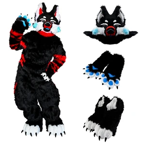 Mascot Costume Fursuit Full Body Custom Cartoon Realistic Fox Wolf Furry Anime Costume Carnival Party Cosplay