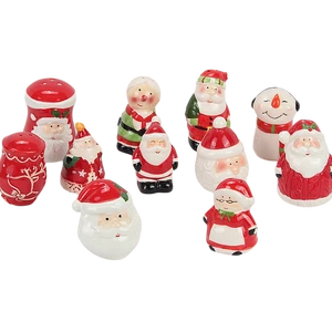 New Christmas Dining Table Kitchen Christmas Elements Ceramic Snowman Toothpick Box Christmas Home Decoration Products