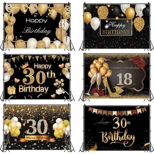 Happy Birthday Celebration Series Photo Materials Studio Props Photography Background Cloth