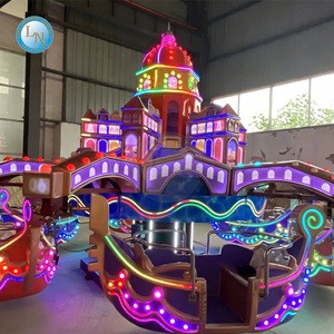 Mobile Carnival Venice Gondola Swing Ride Anti-Rust Steel Frame Rotary Thrill Attraction Scenic Spot Playground Equipment