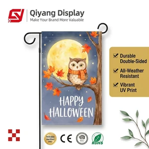 Double Sided Yard Banner 12x18 Inch Halloween Garden Flag Burlap Weather Resistant Holiday Welcome House Flag