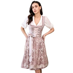 Top Trending Vintage Clothing Oktoberfest Dirndl Bavarian Festival European Clothing German Traditional Pleated Dress Frocks