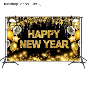 Modern Black Gold New Year Theme Food Grade Paper Party Supplies with 80-100 Pcs for Decoration and Arrangement