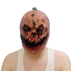 2024 Hot Sale Halloween Pumpkin Scary Mask Carnival Costume with Silicone Halloween Masks Party Decoration