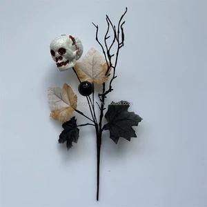 SH Wholesale Halloween Home Decor Favors Flower Picks Halloween Party Decoration Scary Products Halloween Skeleton Craft Picks