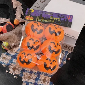 Hot Selling Mini Secure Candy Holder for Halloween Pumpkin Bucket with Ghost Skull Design New Year Party Supplies