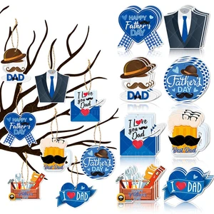 2024 Father's Day Gift Decoration Promotional Gift Party Ornaments Paper Card Hanging Father's Day Birthday Day Card