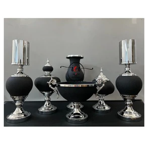 Hot Selling Iron Aluminium Metal Vases Set Decorative Main Wall Console Tabletop Decoration for Home or Wedding