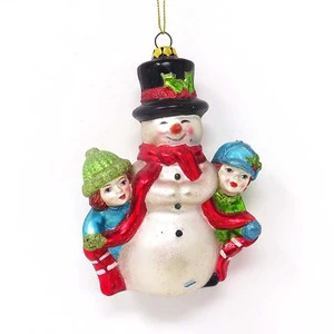 Factory happy new year gift item 2025 kid and snowman decoration
