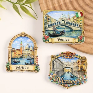 Wholesale Best Selling Unique Design Resin Venice Italy Gondola Water City Fridge Magnet Souvenir