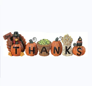 Thanksgiving Decorations Hand-Painted Turkey Pumpkin With Engraved Thanks Living Room Bedroom Kitchen Thanksgiving Harvest Day