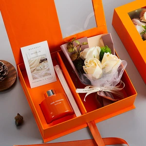Christmas Valentine Day Corporate Promotional Items Ideas Soap Flower Women Luxury Personalized Novelty Perfume Gift Sets