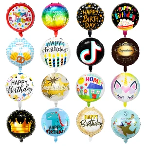 Kids Event Birthday Party Supplies Cute Smooth 18 Inch Foil Celebration Balloons Single Helium-Filled Customized Color