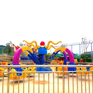 Eye Catching Octopus Ride Colorful Crowd Drawing Attraction for Carnival Fairs Amusement Park