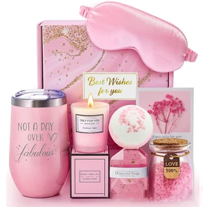 Pink Series Self Care Gift Set Spa Gift Basket Set for Mother's Day Girlfriend Creative Gift Box