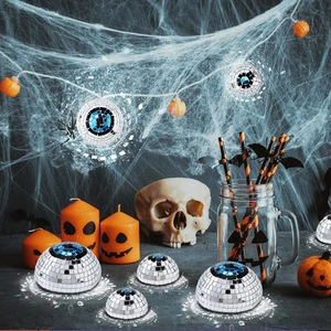 Quirky Blue Glass Eyeball Halloween Horror Ball Eco-friendly Adult Decoration for Holiday Events and Christmas
