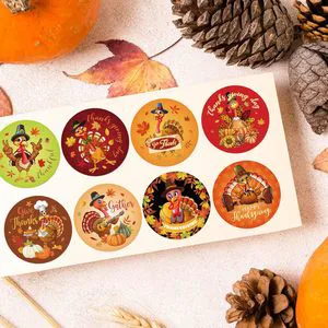 Thanksgiving Turkey Special Shaped Stickers Exquisite Holiday Limited Edition Decorative Stickers Envelope Sealing Stickers