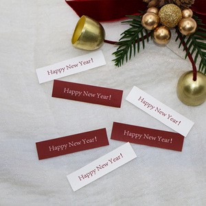 Custom Printed Durable Cartoon Vinyl New Year Stickers Waterproof Eco-Friendly Oil Proof Die Cut Matte Varnishing Candle Craft